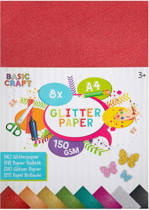 Immagine prodotto Grafix Carta glitterata A4 8 fogli, 150 g / m² (150 g/m², 8 x)