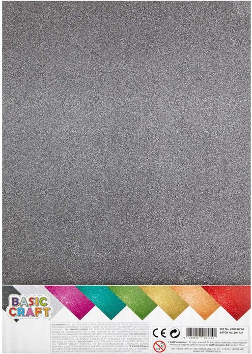 Immagine prodotto Grafix Carta glitterata A4 8 fogli, 150 g / m² (150 g/m², 8 x)