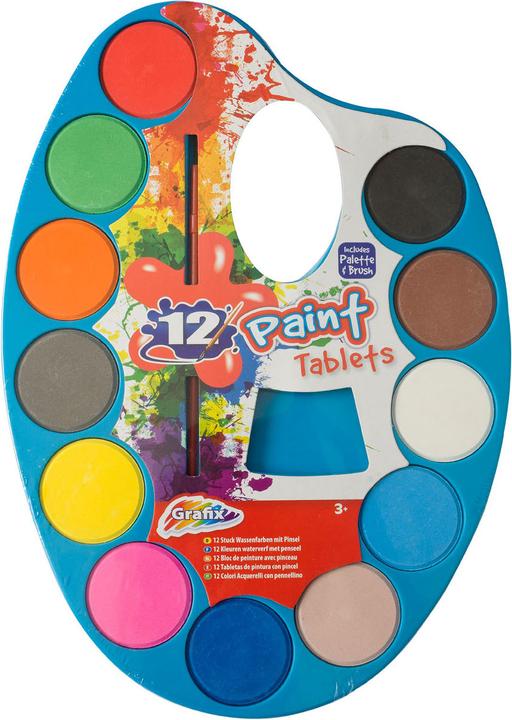 Actual product image Grafix Watercolour palette, 12 colours