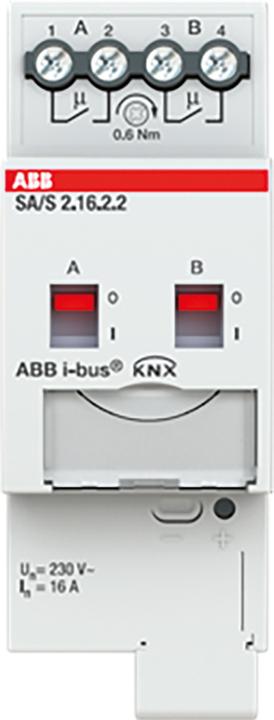 Immagine prodotto ABB Attuatore per interruttori, 2-gang, 16A, REG SA/S2.16.2.2 (Attuatore dell'interruttore)