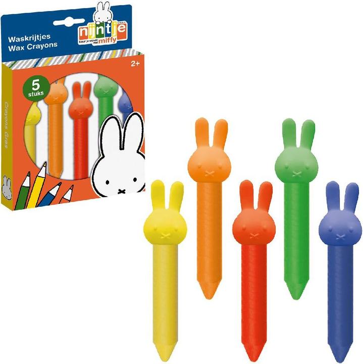 Productafbeelding Bambolino Toys Nijntje waskrijtjes (Blauw, Rood, Groen, Bruin, Geel, 5 x)