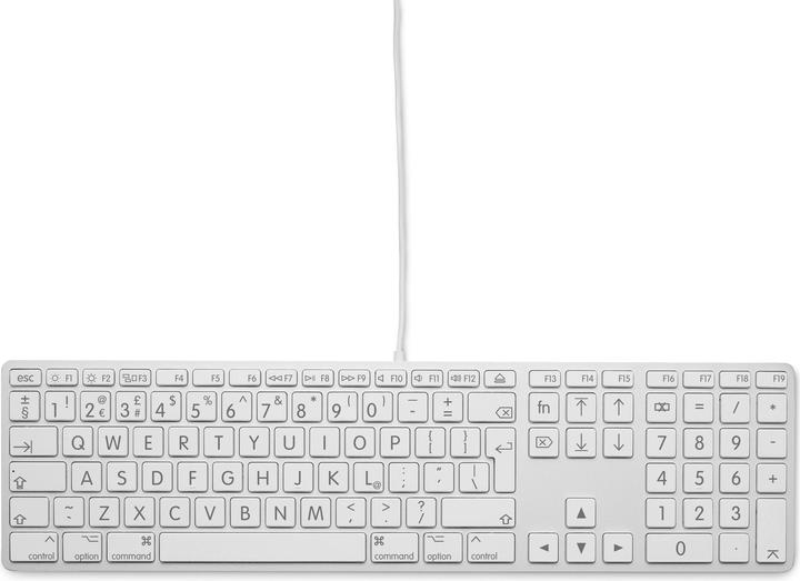 Image du produit LMP Large Font USB Keyboard Clavier USB filaire 110 touches avec 2x USB et couvercle supérieur en (ING. Int., Filaire)