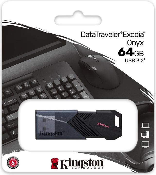 Actual product image Kingston DataTraveler Exodia Onyx (64 GB, USB 3.2)