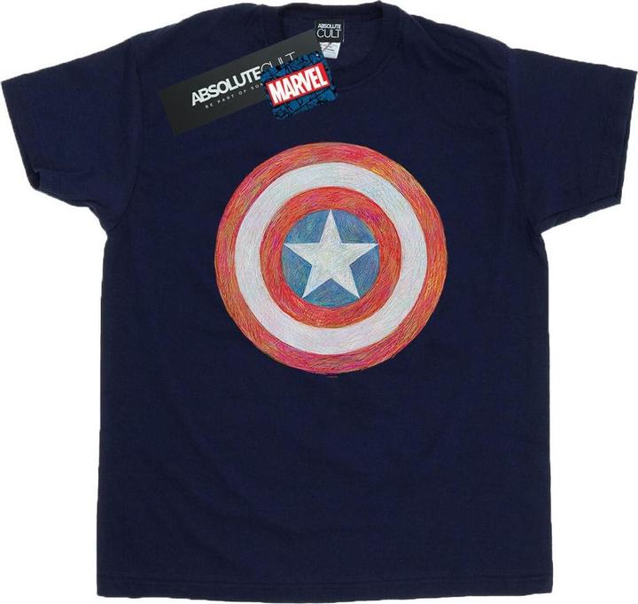 Captain America Sketched Shield TShirt (XXL)