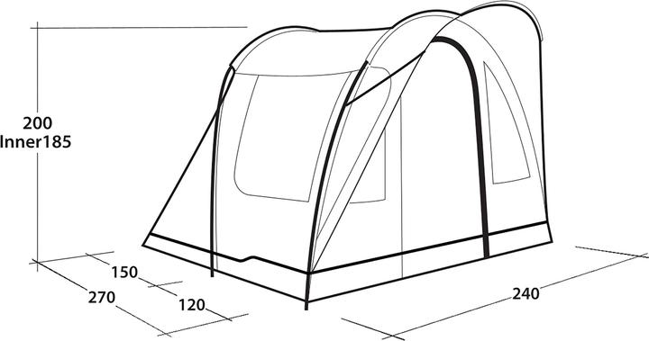 Image du produit Outwell Sky 2 (Tente tunnel, 10.90 kg, 2 personnes)