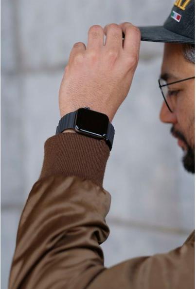 Produktbild Cyberport magnetisches Silikonarmband LITE Schwarz 38-40mm (Silikon)