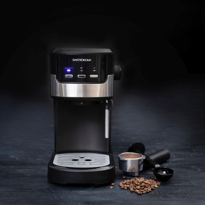 Actual product image Gastronoma piston machine - Espresso coffee machine with ground beans and milk frother - 18110002 -