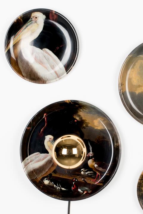 Actual product image Bold Monkey No Food Here wall lamp (set of 4) birds (E27)