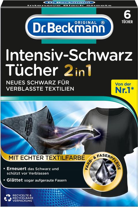 Produktbild Dr. Beckmann Intensiv-Schwarz-Tücher (6 Waschgänge, Fest)