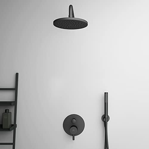 Image du produit Ideal Standard Support de pomme de douche fixe IdealRain, à partir du mur 400 mm, Silk Black noir
