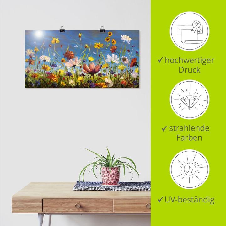 Immagine prodotto Artland Prato di fiori selvatici cielo blu U1QU (100 x 50 cm)