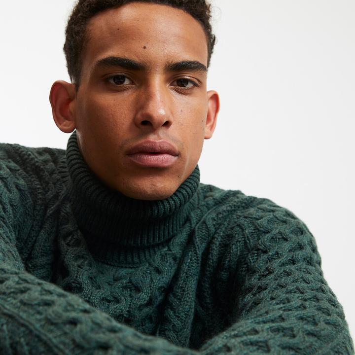 Produktbild La Redoute Collections Rollkragenpullover mit Zopfmuster (XL)