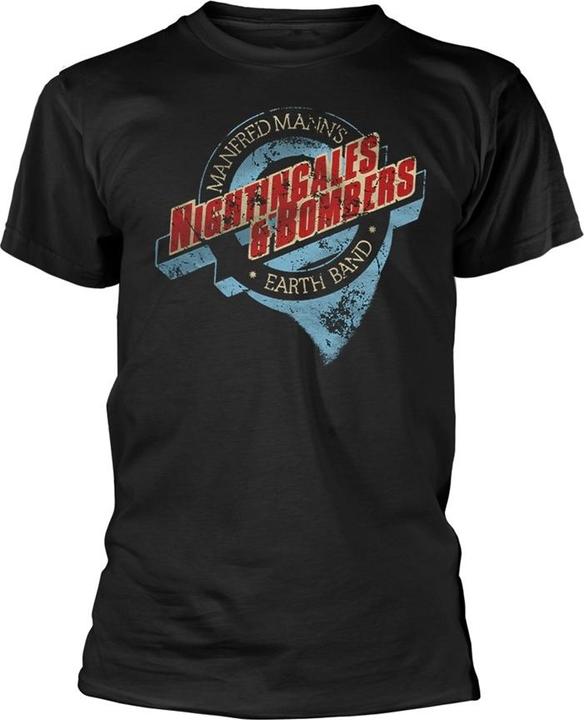 Produktbild Manfred Mann`s Earth Band Manfred Mann's Earth Band T Shirt Nightingales & Bombers Official Mens Black S (S)