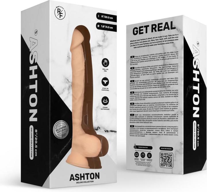 Actual product image Real Fantasy Ashton Realistic Dildo - 21 cm