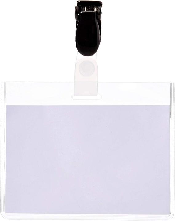 Actual product image pavo Name tag, closed at the top, with clip, 60 x 90 mm