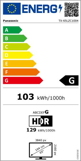Energie-Label Panasonic TX-65LZC1004 (65", LED, 4K)