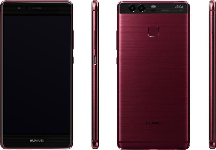 Huawei P9 (32 GB, Red, 5.20", Single SIM, 12 Mpx, 4G)