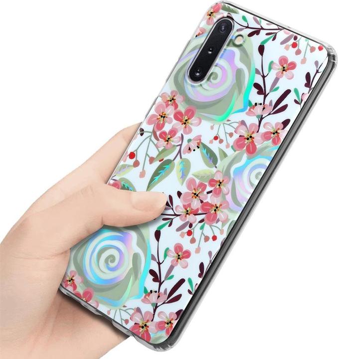 Produktbild Cadorabo IMD TPU Bunte Blumen & Blätter Cover (Samsung Galaxy Note 10)