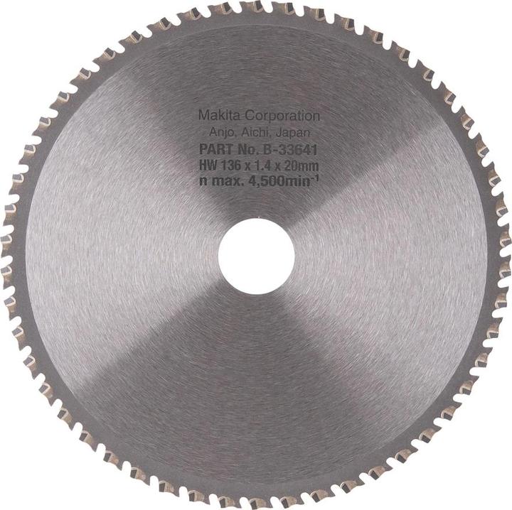 Actual product image Makita SPECIALIZED circular saw blade Ø 136x20x50Z