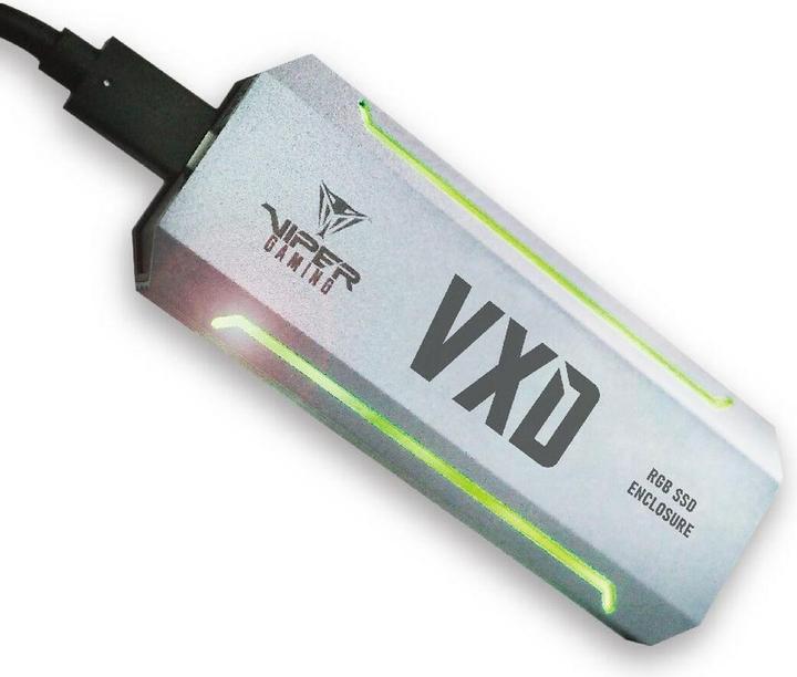 Actual product image Patriot ext storage enclosure for NVMe SSD USB 3.2 RGB (M.2 2242, M.2 2230, M.2 2280, M.2 2260)