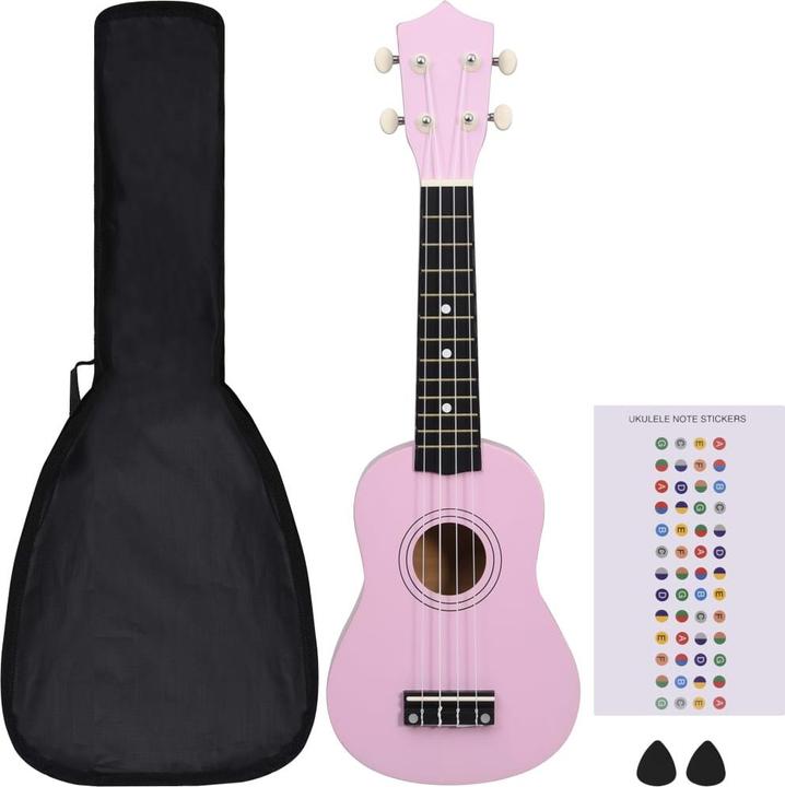 VidaXL Ensemble de ukulélés soprano avec étui pour enfants 21 (Soprano, Soprano)