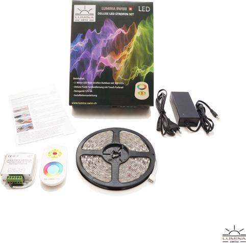 Image du produit Lumina Swiss Kit de bandes LED multicolores 5m Pure Outdoor Deluxe (500 cm, Extérieur)