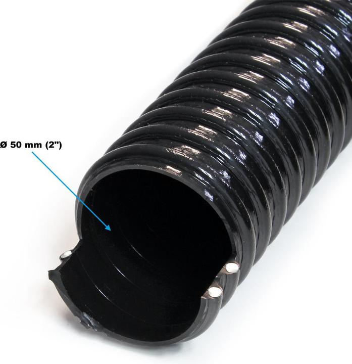 Produktbild Wiltec 25m Förderschlauch Spiralschlauch 50mm (2") schwarz Saugschlauch