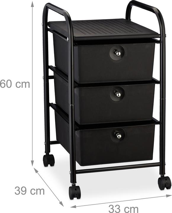 Immagine prodotto Relaxdays Carrello bagno (33 x 39 x 60 cm)