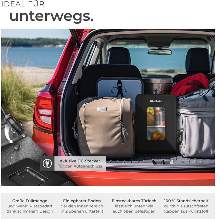 Produktbild tectake Tragbarer Mini-Kühlschrank (14 l)