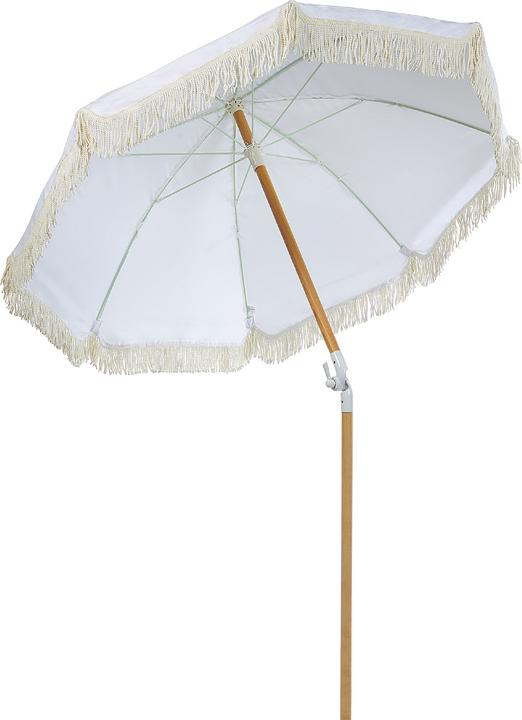 Immagine prodotto Beliani Ombrellone ⌀ 150 cm bianco con mantovana MONDELLO (1.50 m)