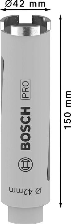 Image du produit Bosch Professional Zubehör PRO Core Cutter dry, 42 x 150 mm, G 1/2 pouce (42 mm)