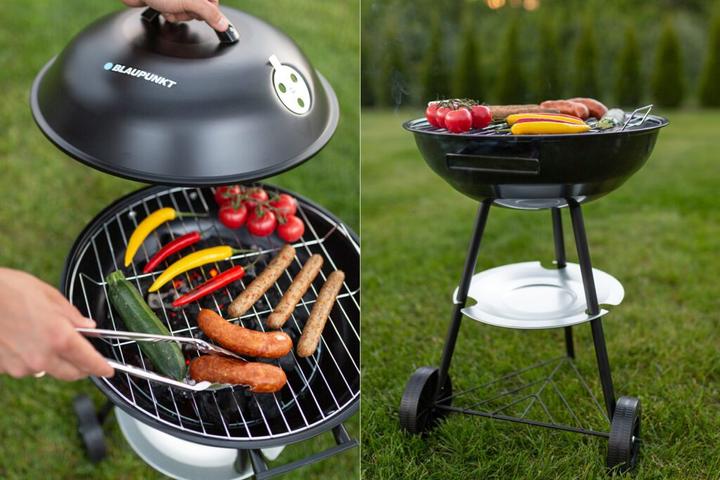 Produktbild Blaupunkt Grill rund mit Abdeckung GC301 schwarz (41 cm)