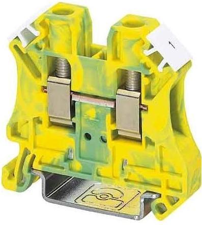 Actual product image Phoenix Contact Din rail terminal block,UT6 pe,yel/grn (122 mm)