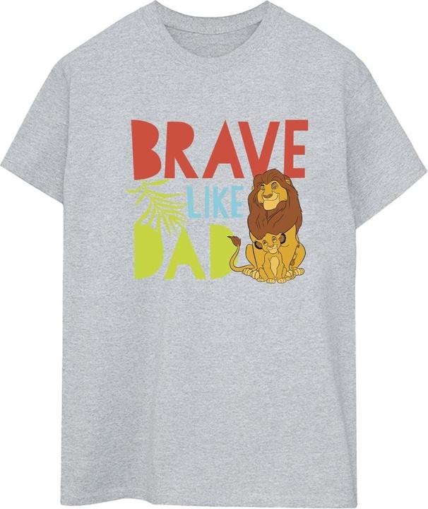 Actual product image Disney Womens/Ladies The Lion King Brave Like Dad Cotton Boyfriend T-Shirt (XL)