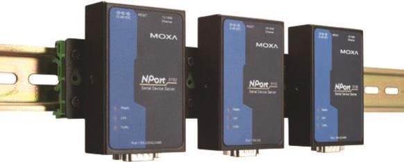 Actual product image Moxa NPort 5110, Ethernet Serial Device Server (1-port RS-232) (RJ45, RJ45 (1x))
