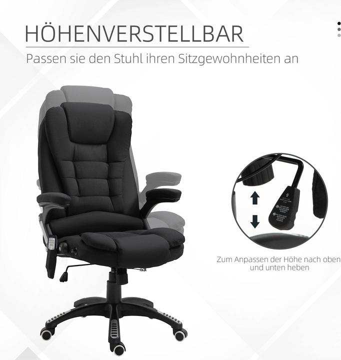 Produktbild Vinsetto Bürostuhl mit Massage- und Wärmefunktion