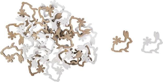 MICA Living Streudeko - Hasensilhouetten - ca. 3 cm - 24 Stück (24 x)