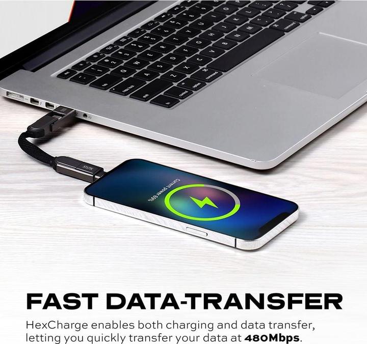 Actual product image Statik HexCharge Keychain Cable (0.16 m)