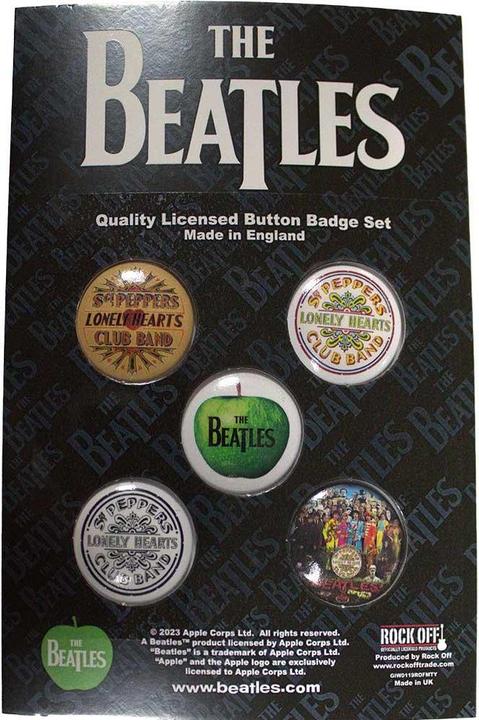 Actual product image The Beatles Sgt Pepper Badge (Pack of 5)