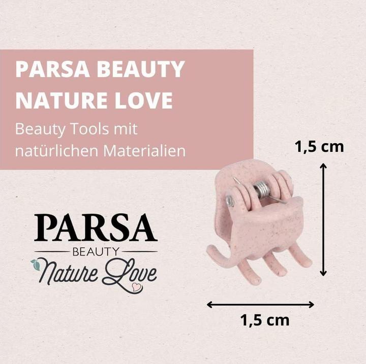 Actual product image Parsa Beauty PARSA Nature Love Hair Clip, pink Small, 6 pcs, made from wheat straw (6 pcs.)