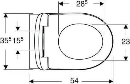 Productafbeelding Geberit Renova wandcloset, Rimfree met WC-zitting, wit 500801001