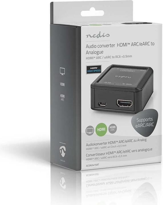 Produktbild Nedis Digital Audio Converter | 1-Weg | Anschlüsse – Eingang: HDMI™ Eingang | Anschlüsse – Ausgang: