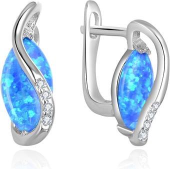 Produktbild Beneto Silver earrings with synthetic opals AGUC2607 (L)