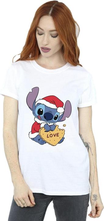 Produktbild Disney Lilo And Stitch Christmas Love Biscuit TShirt (S)