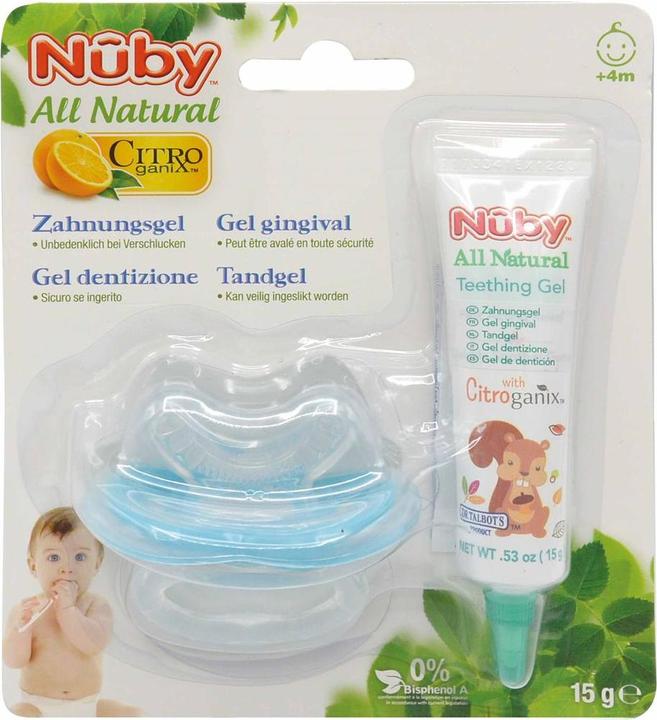 Actual product image Nuby All Natural Teething Gel with Beissnuggi