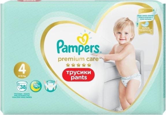 Actual product image Pampers Premium Care 4 Size Diapers-Panties, 38 Pants, 9-15kg (Size 4, Pack, 38 Piece)