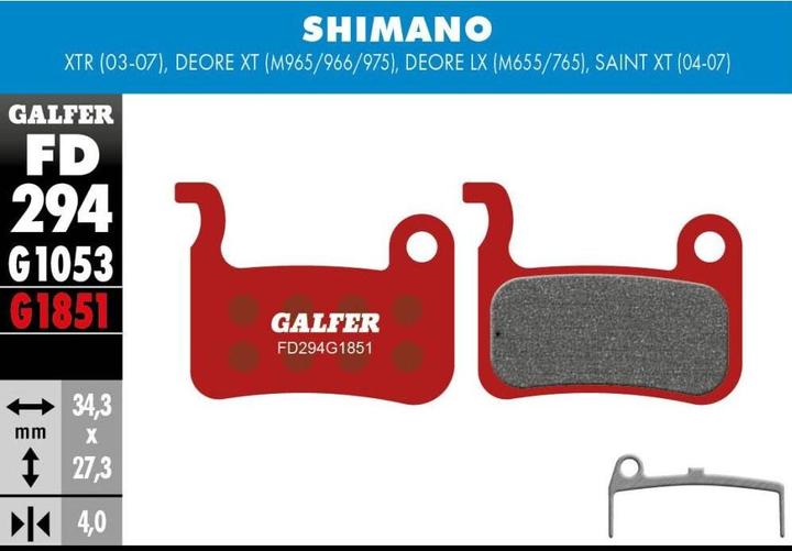 Actual product image Galfer Bike Shimano Xt, Lx, Saint, Xtr, Giant (Shimano)