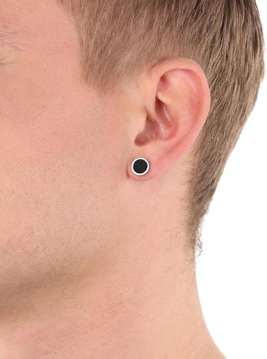 Produktbild S.Oliver Ohrschmuck für Herren, Edelstahl, Achat (Edelstahl)