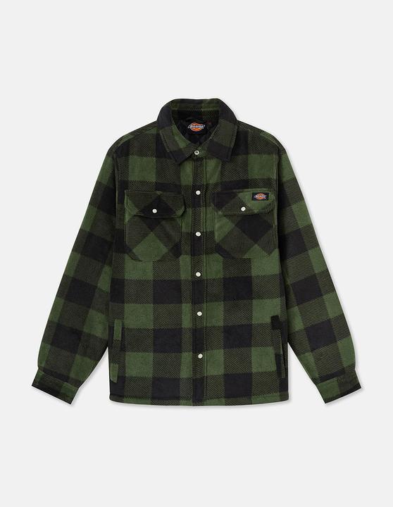 Chemise thermique Portland vert/noir, taille S (S)