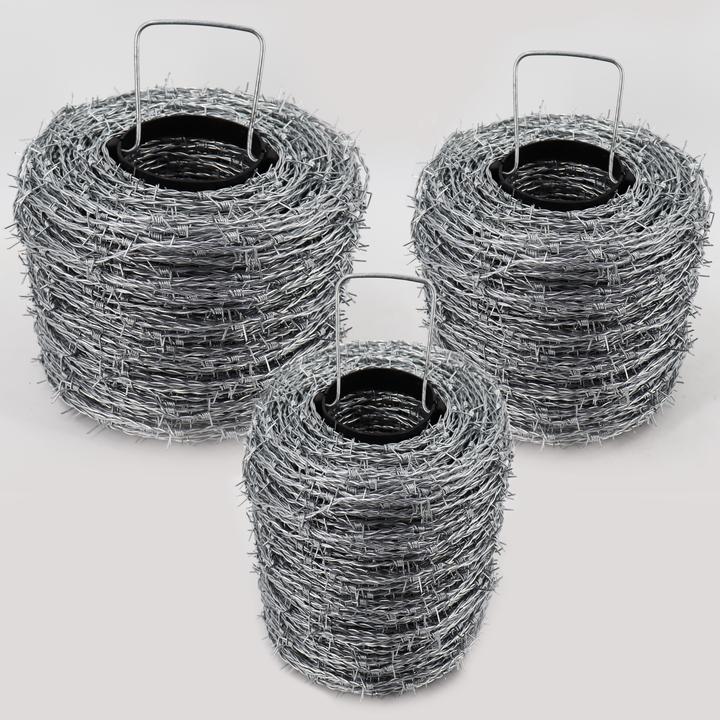 Actual product image Aquagart 200m Stacheldraht verzinkt 1,6/1,7mm für Wildzaun Forstzaun Knotengeflecht